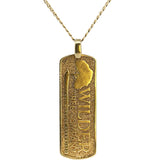 Custom gold tag necklace
